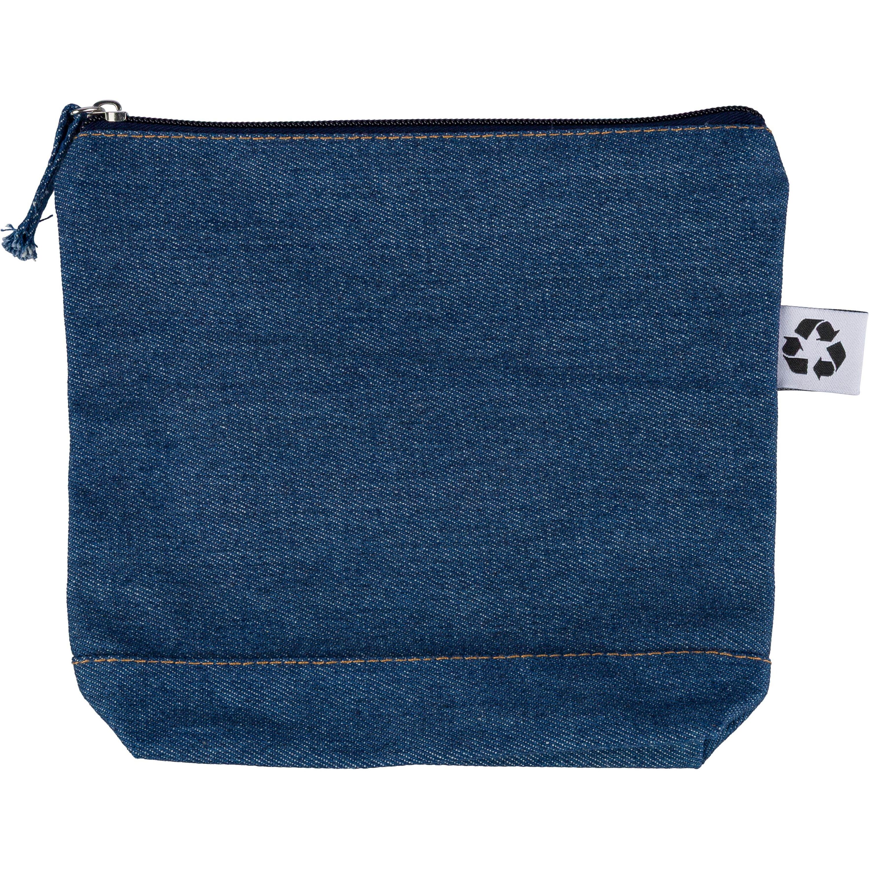 Kosmetiktasche aus recyceltem Denim Orin - blau-145