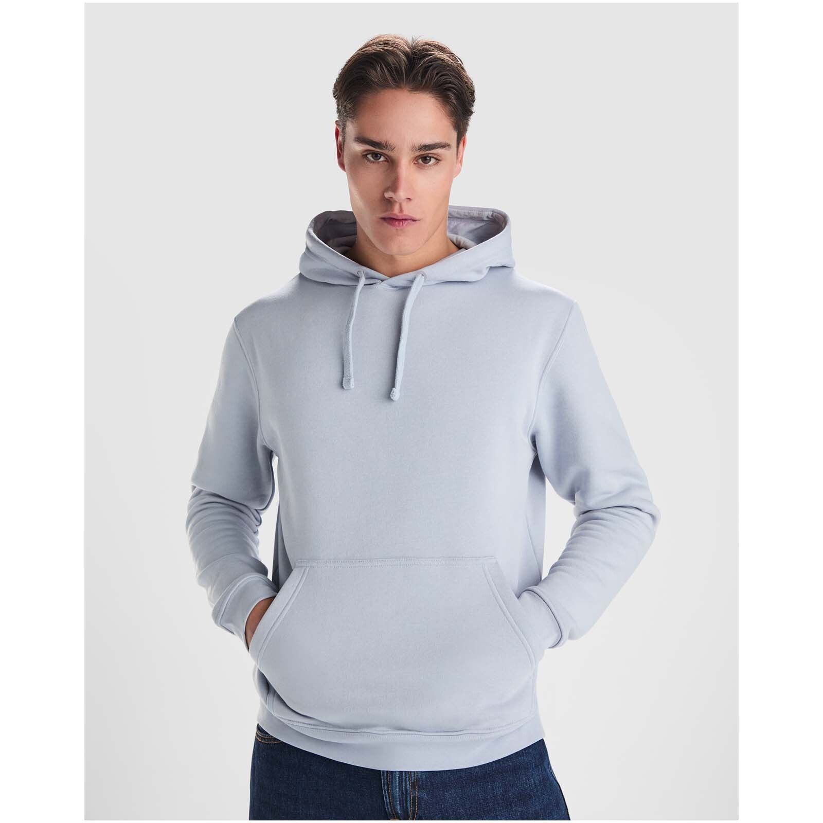 Urban Kapuzenpullover für Herren - maroon rot -  marl grau - M-895