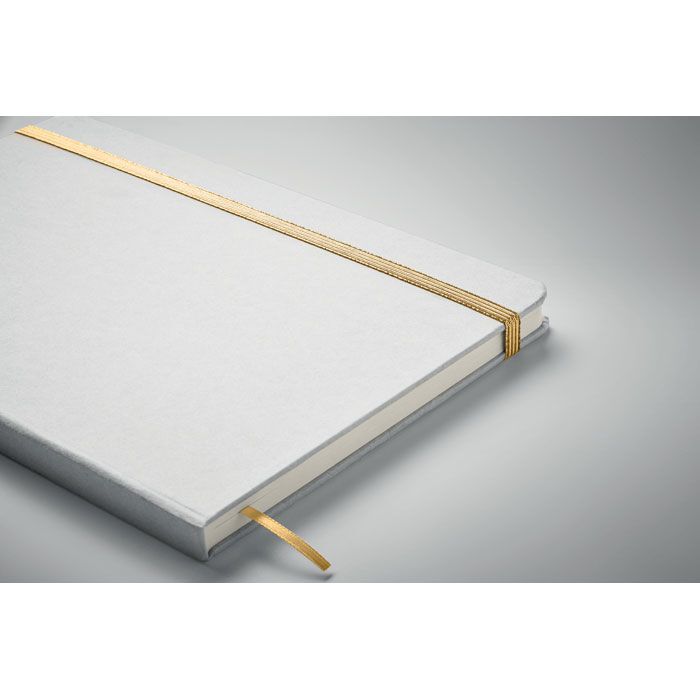 DIN A5 Notizbuch für Gravur ROUTE WHITE - golden-887
