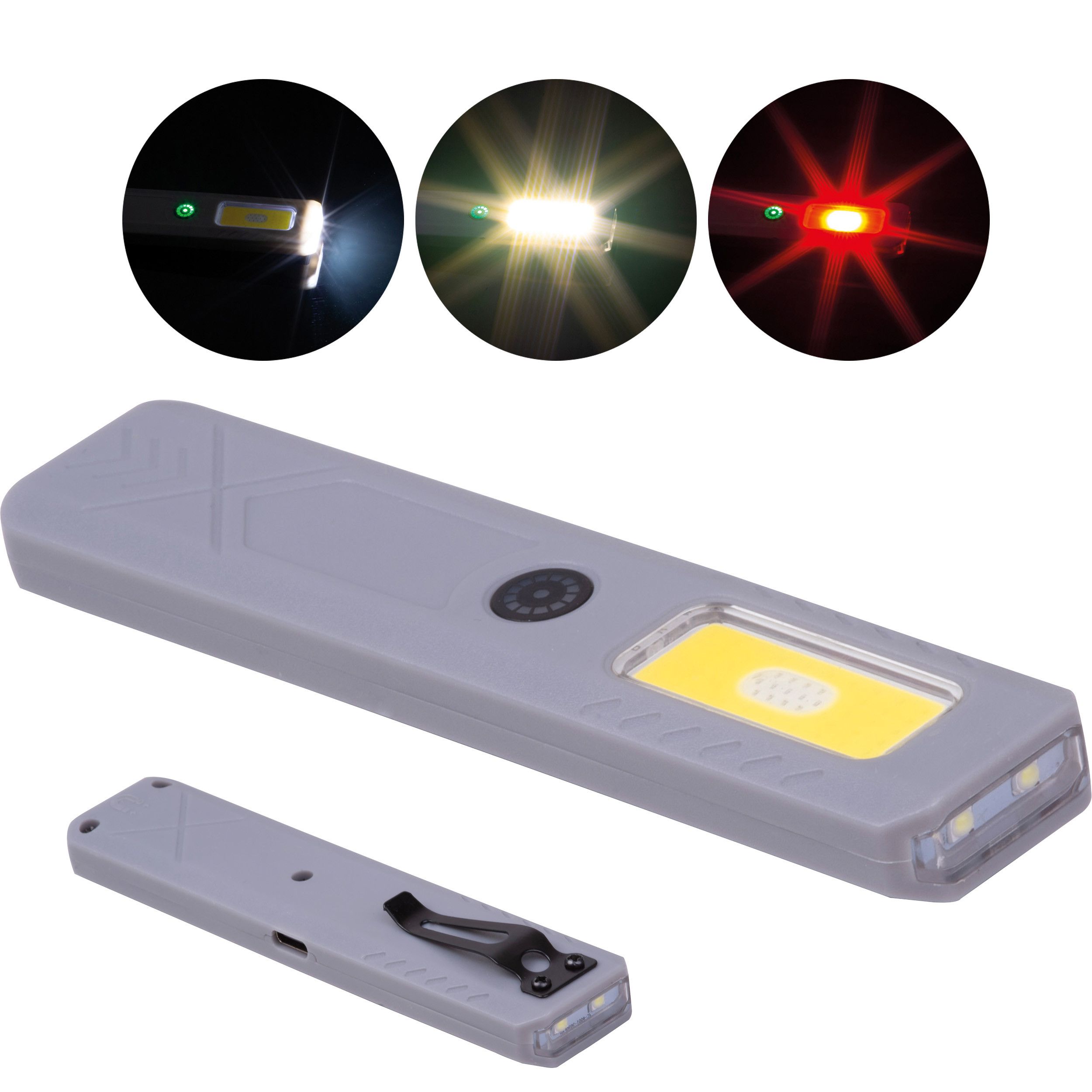 COB-Taschenlampe Swansea - grau-829