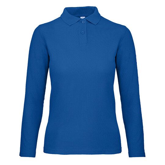 Women´s Long Sleeve Polo ID.001 - royal blue - XS-707