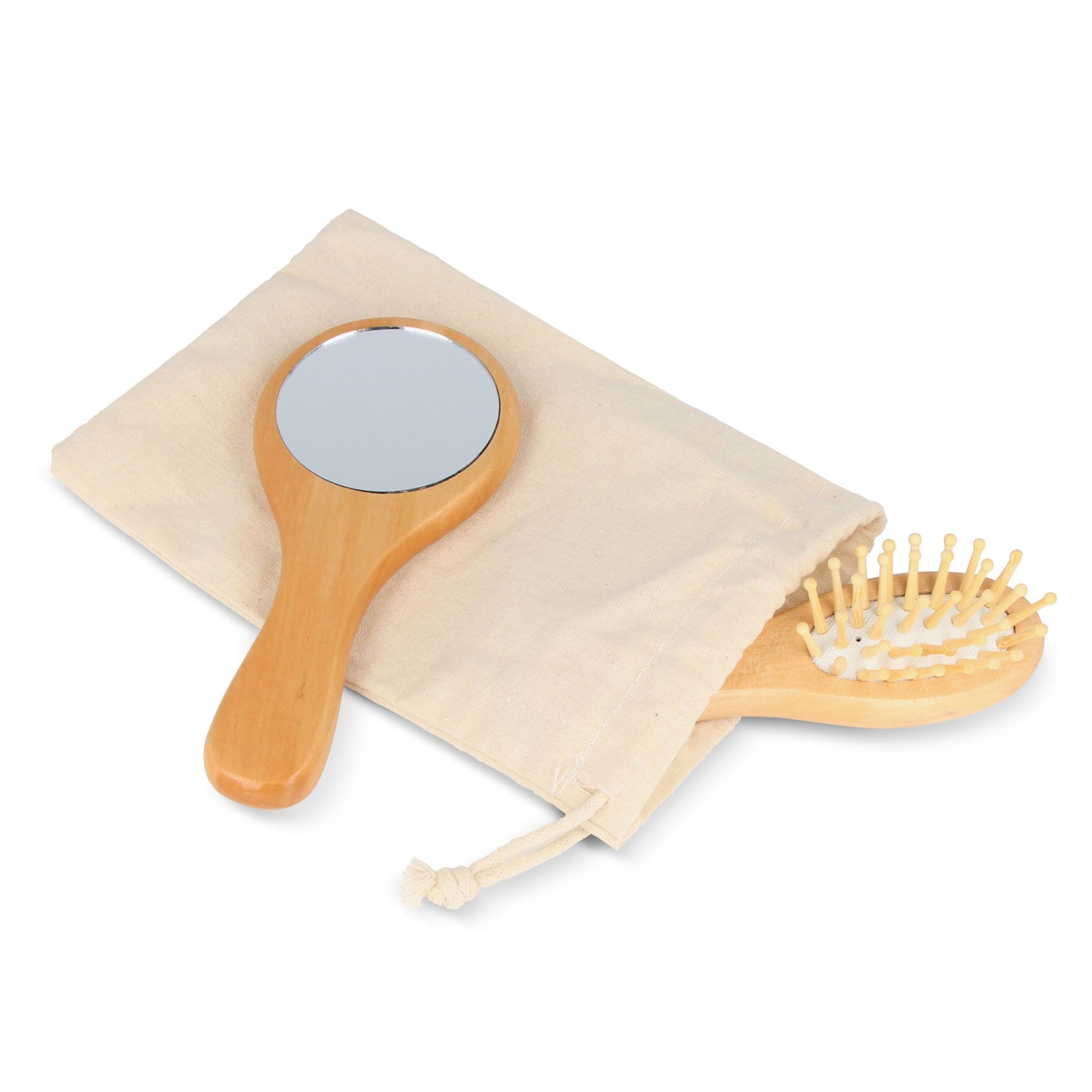 Schima superba Holz Pinsel & Spiegel Set - natur-66