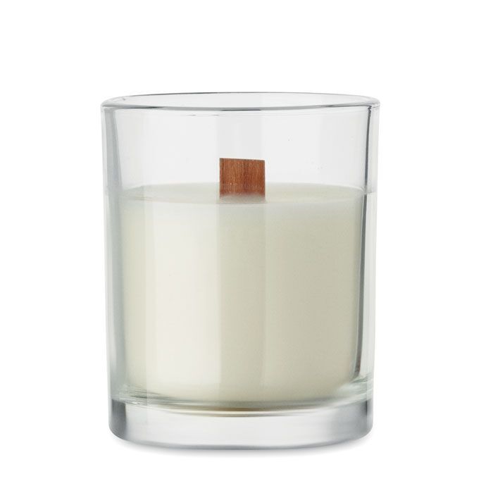 Kerze aus Pflanzenwachs 80 g KIVAS WOOD - transparent-638