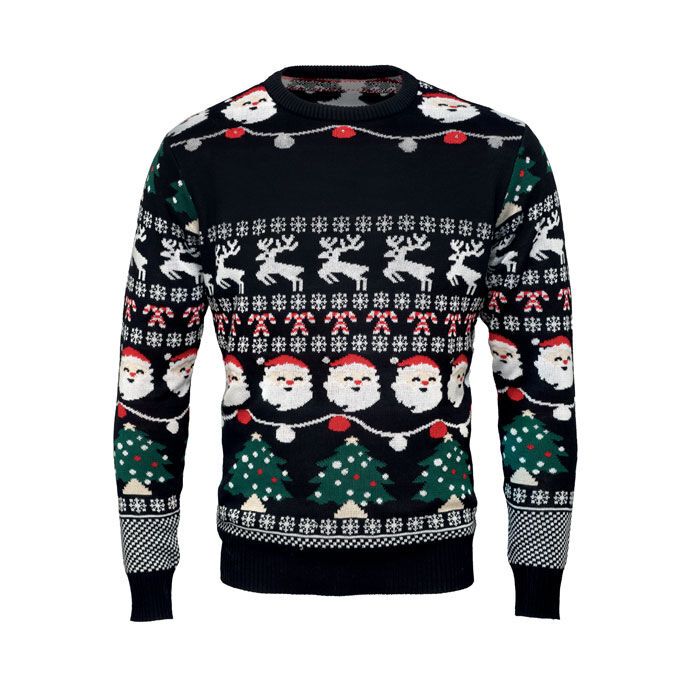 Weihnachts-LED-Pullover L/XL SHAMIS LARGE - schwarz-997