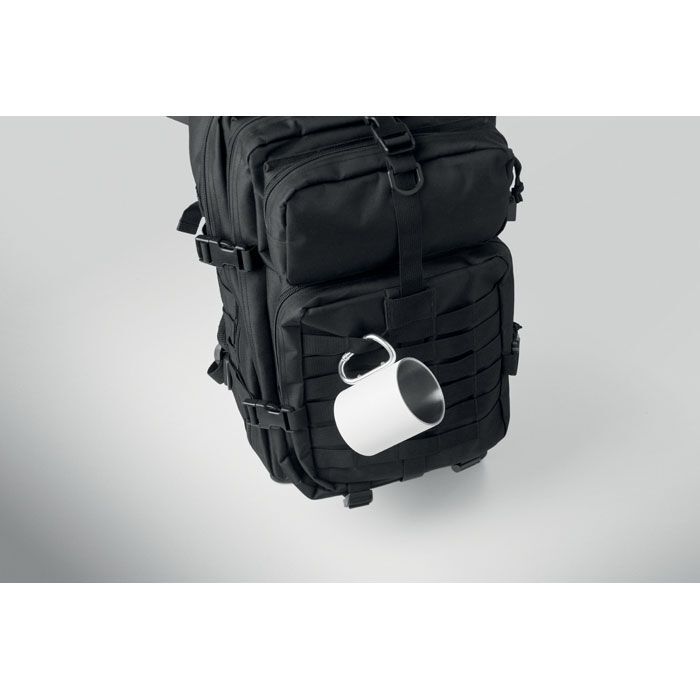 Outdoor-Rucksack 600D RPET CARRYCONFI - schwarz-542