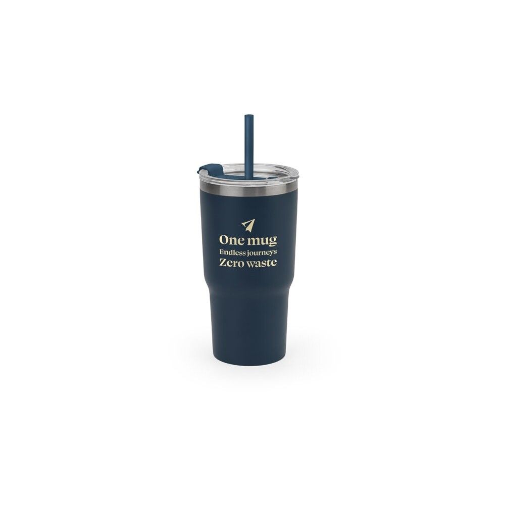 JOYNER M Kompakter Reisebecher aus Edelstahl (91 % recycelt) 600 ml - schwarz-695