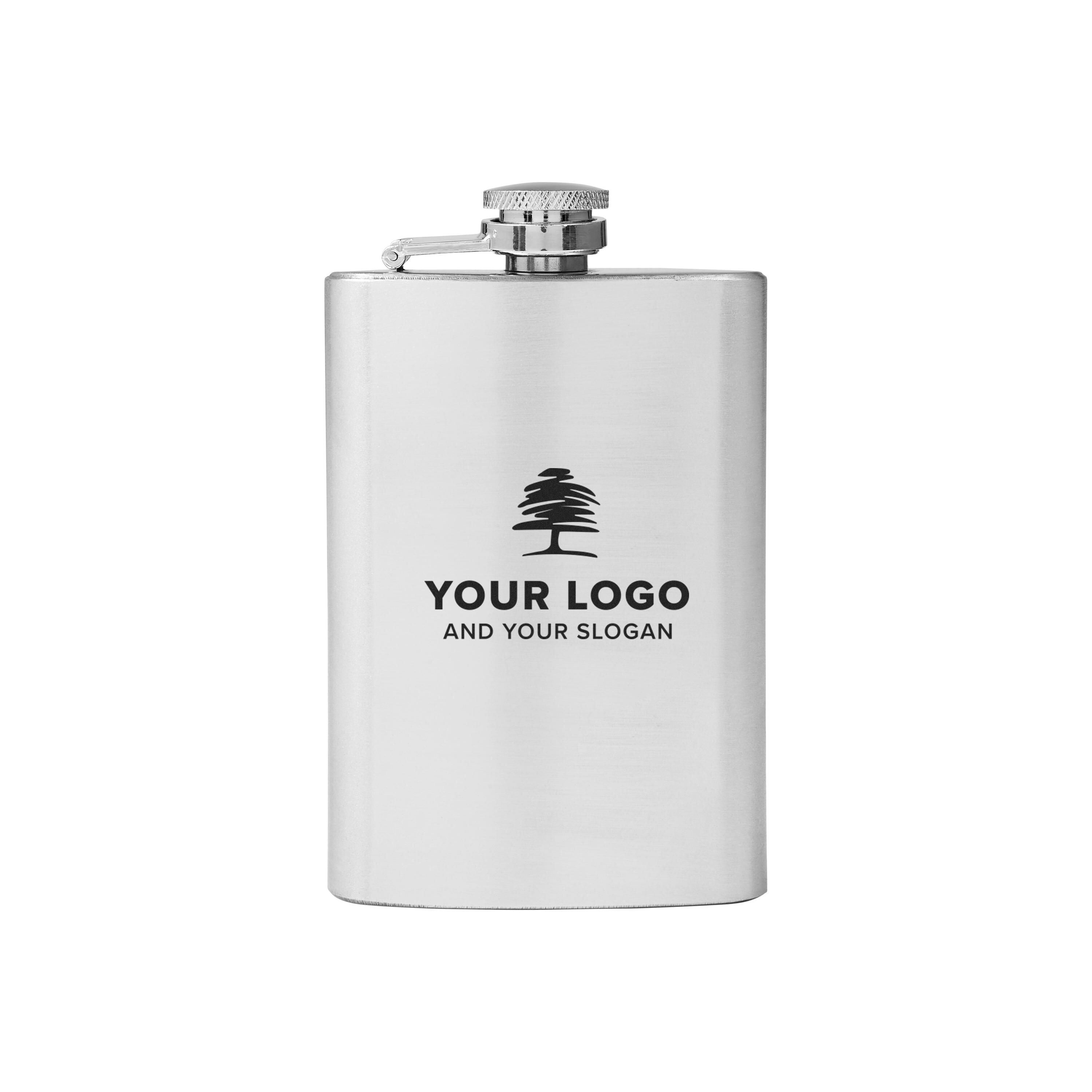 Flachmann aus Stahl (100 ml) Ingrid - silber-240