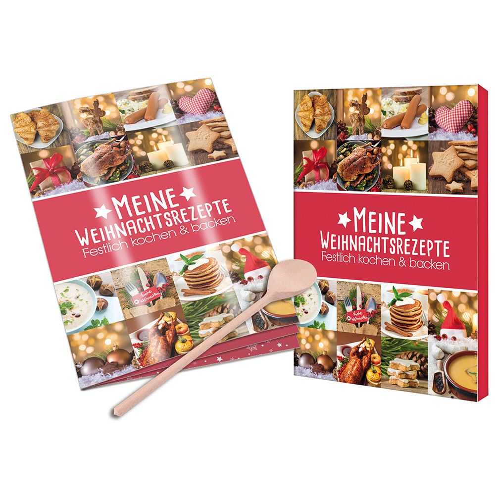 Rezeptbuch-Set "Weihnachten" - Set mit 1-c Logoeindruck-310