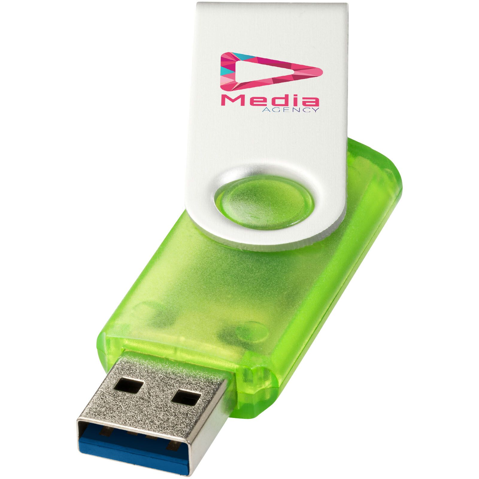 Twister USB-Stick 3.0 transparent - grün - 16 GB-631