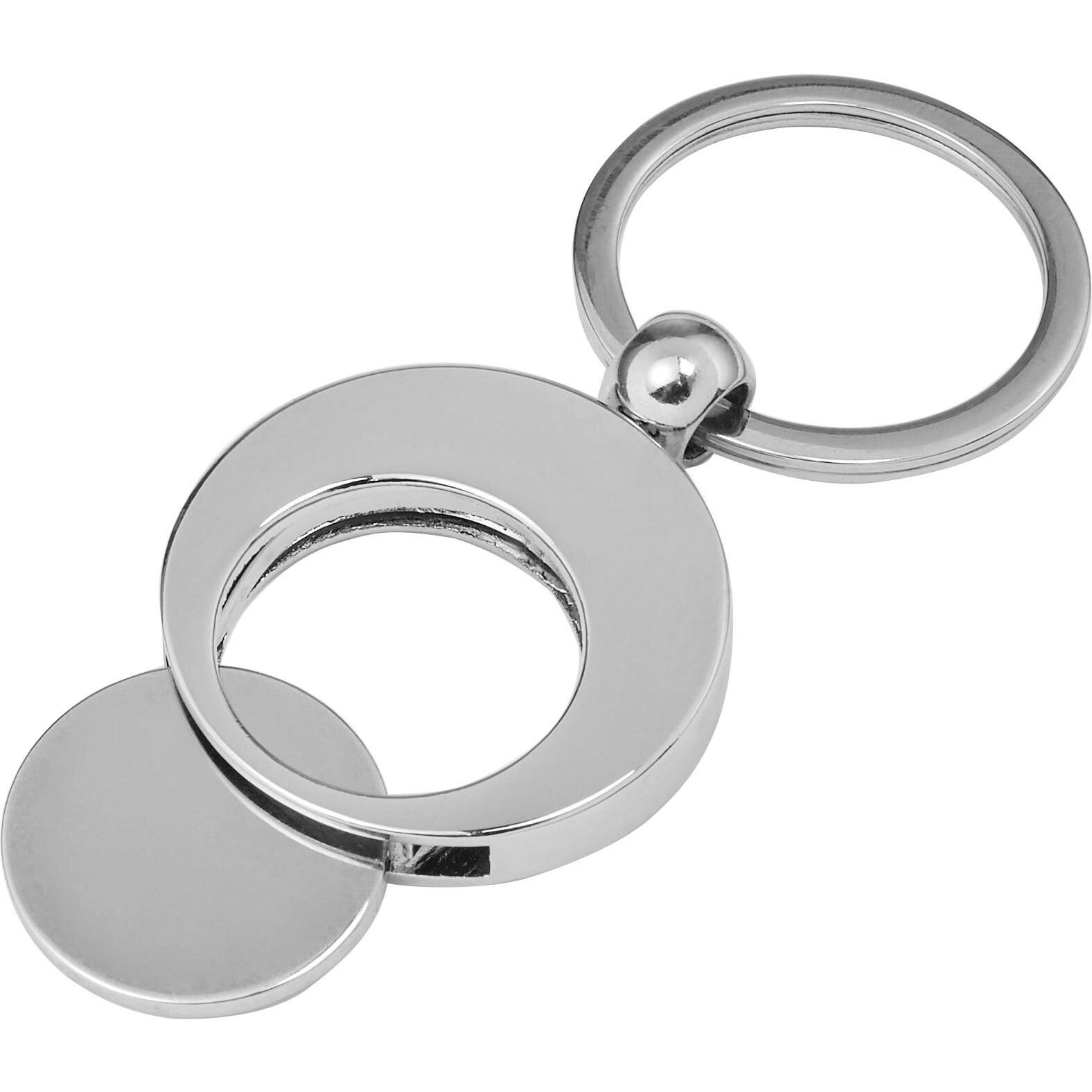 Schlüsselanhänger aus Metall mit Einkaufswagenchip Christie - silber-209