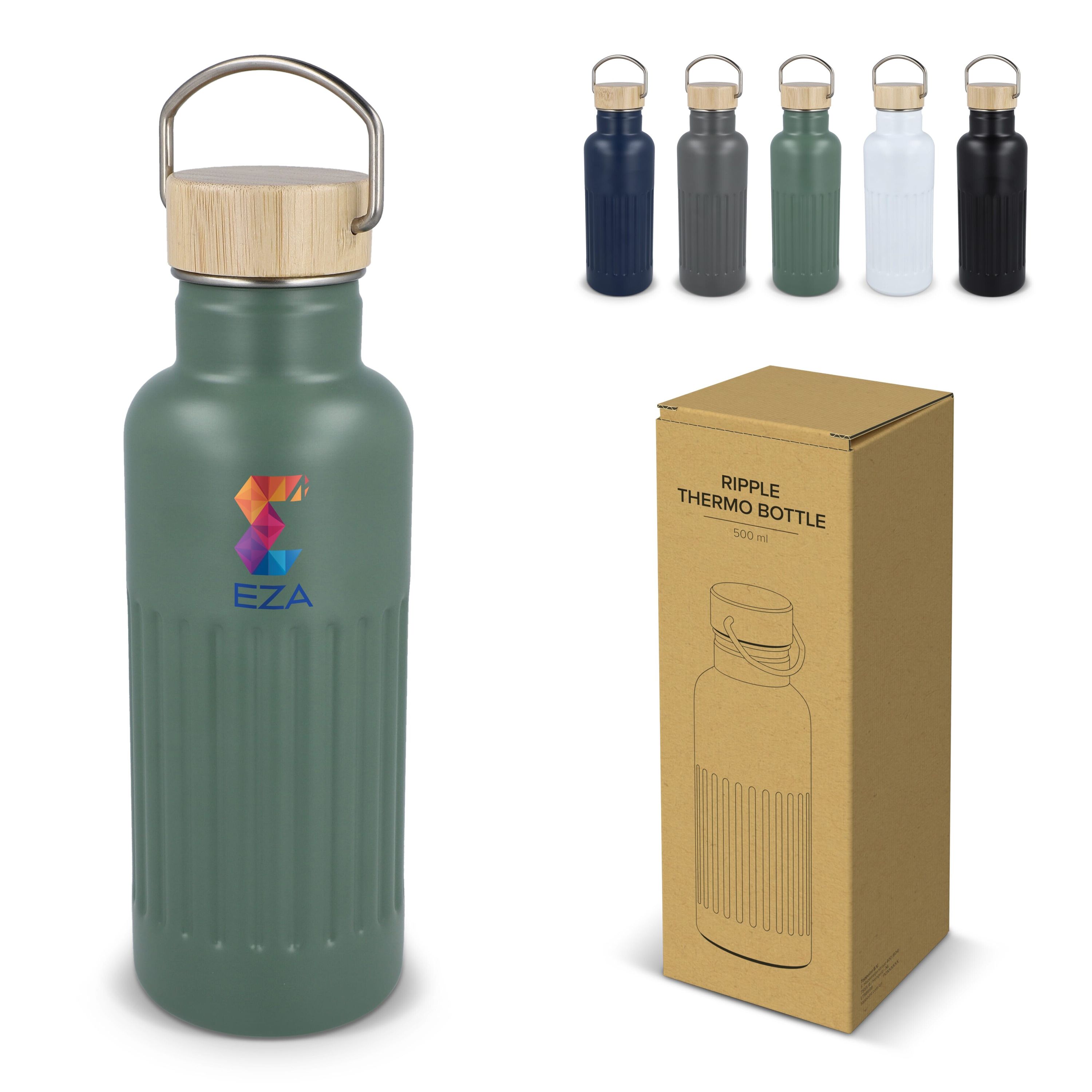 Recycelte Edelstahl-Isolierflasche 500 ml - grau-973