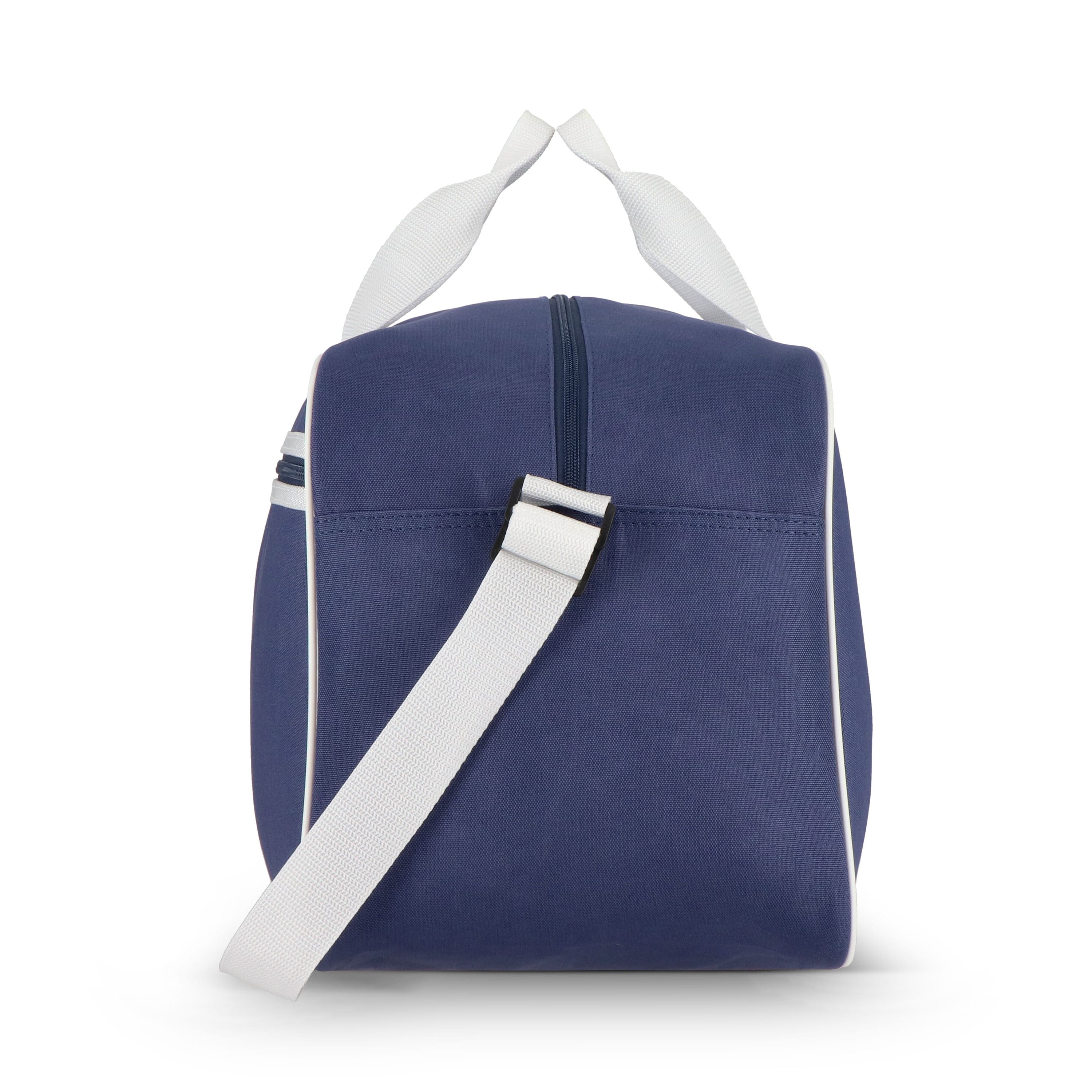 R-PET 600D Sport- und Reisetasche 48 x 25 x 28 cm 30 l - blau  -  weiss-710