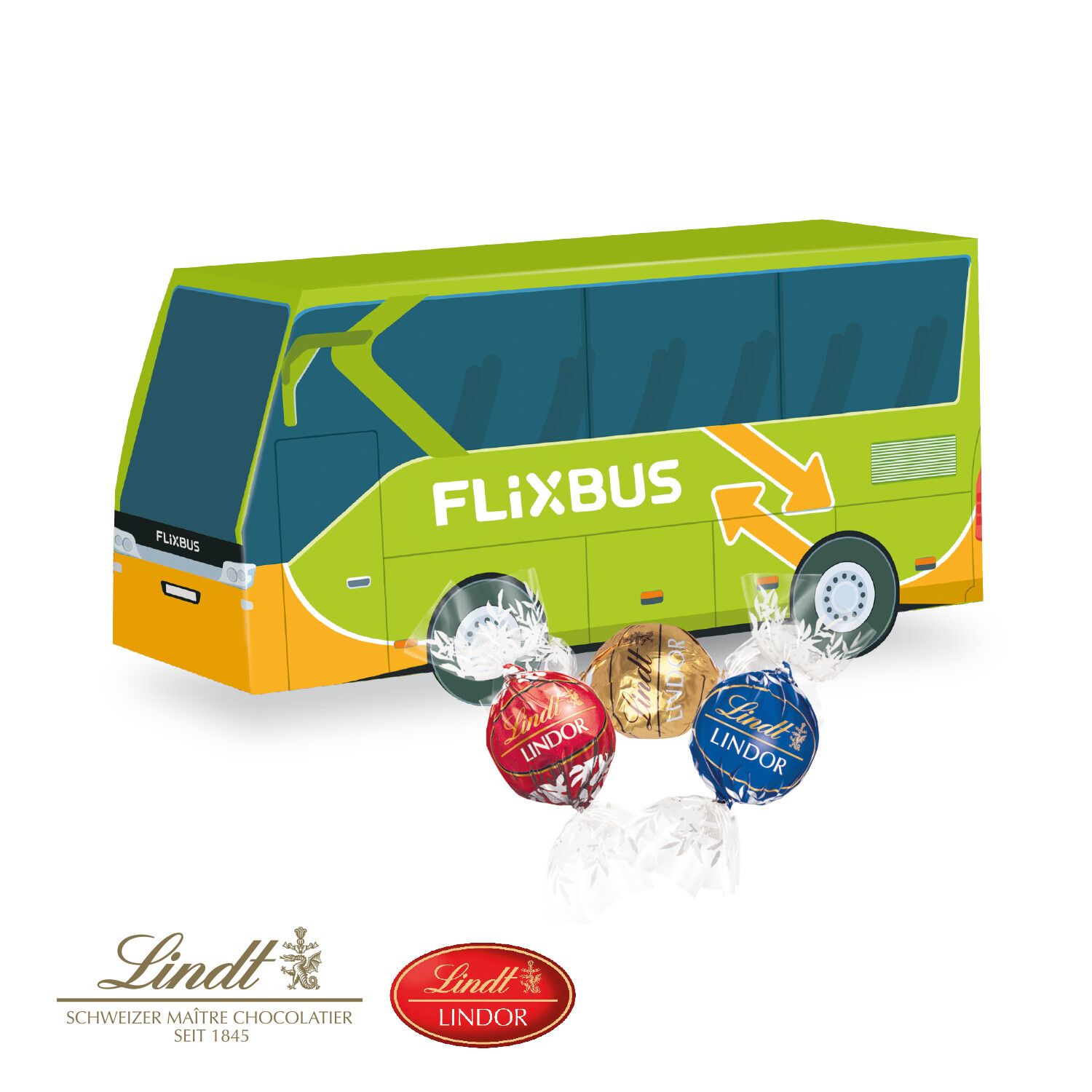 3D Präsent "Bus" mit Lindt Lindor Pralinés-261