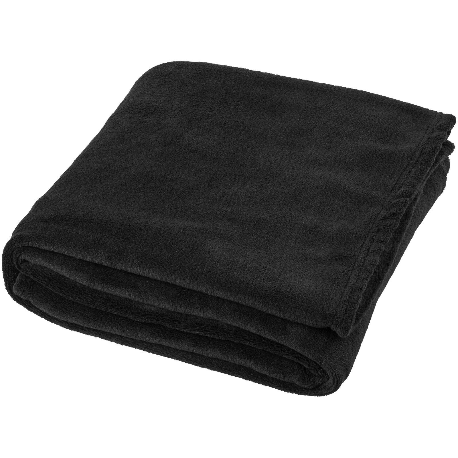 Bay Plaid-Decke aus extraweichem Coral-Fleece - schwarz-84