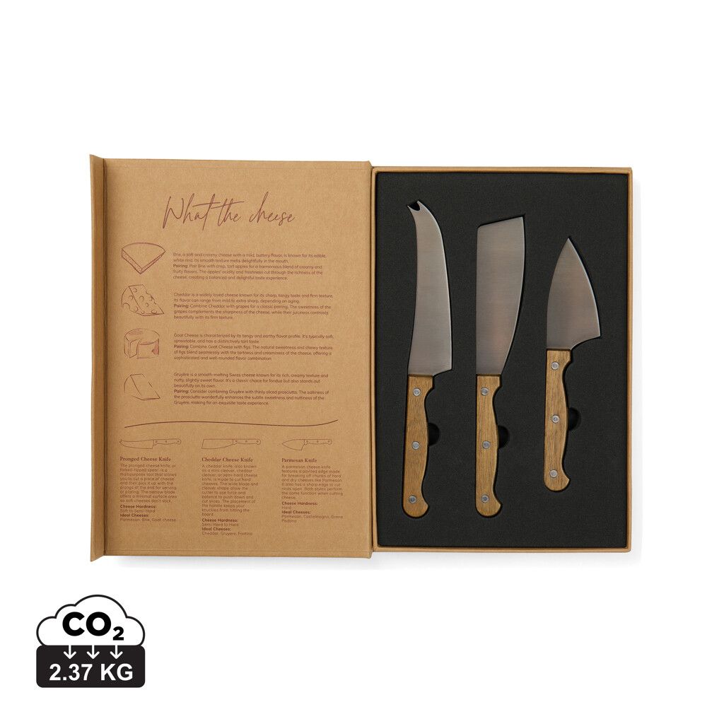 VINGA Käsemesser-Set Story of Cheese - braun-974