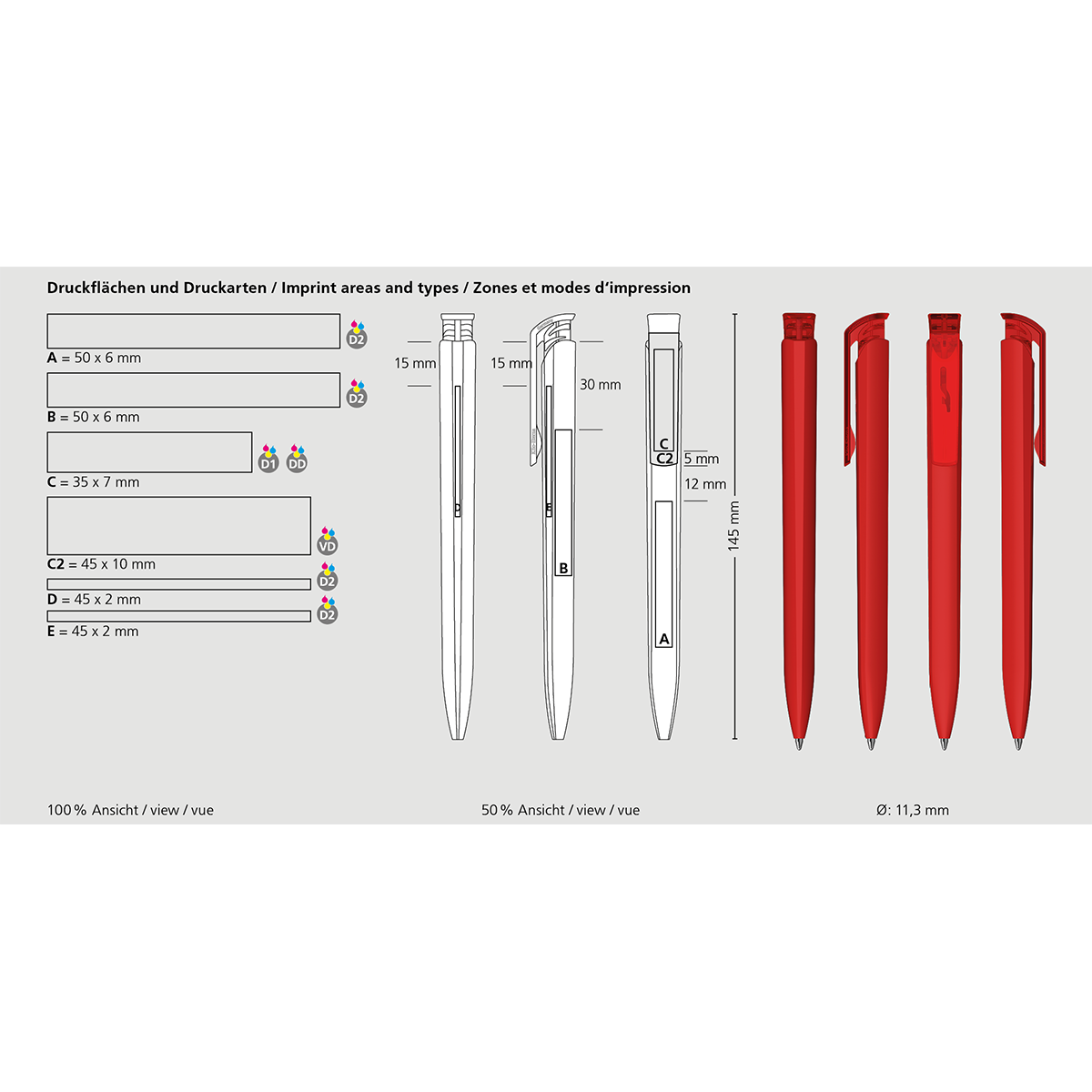 Druckkugelschreiber Trias softtouch/transparent - softtouch hellorange - orange transparent-977