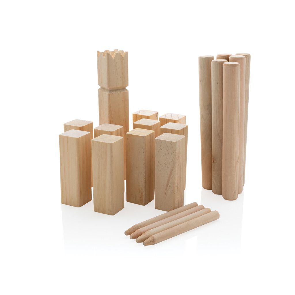 Kubb Outdoor Wurfspiel aus Holz - braun-823