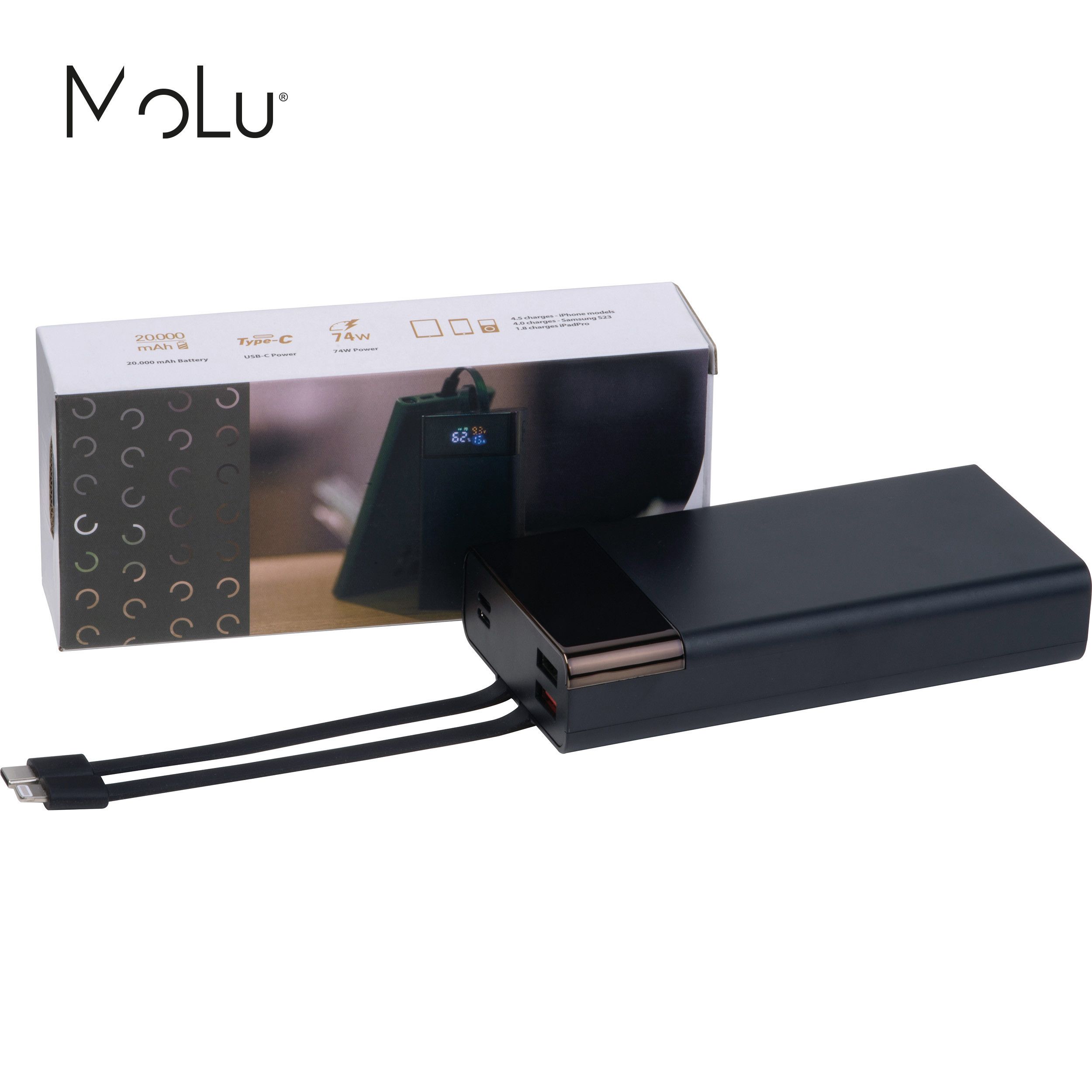 MoLu Powerbank Marbella - schwarz-540