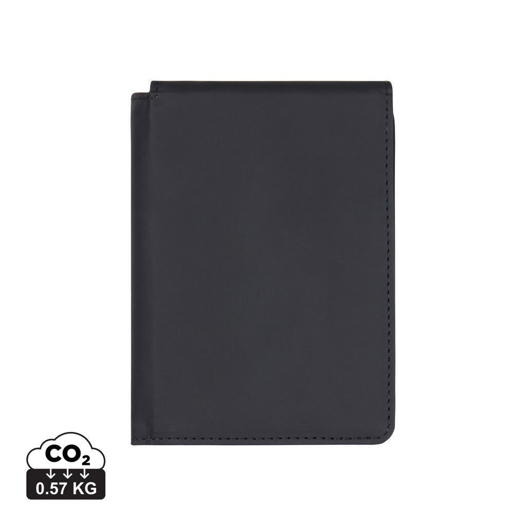 VINGA Baltimore RCS recycelte Polyester-RFID-Reisepasshülle - schwarz-285