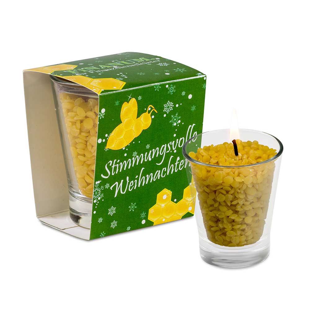 Kerzenglas mit Bienenwachsgranulat-352