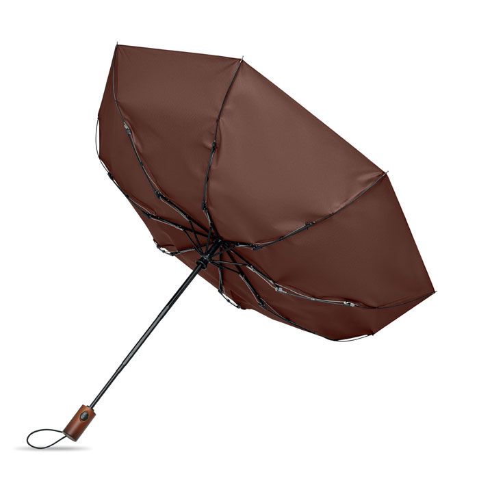 21" Automatik Regenschirm RAYNA FOLD - braun-577