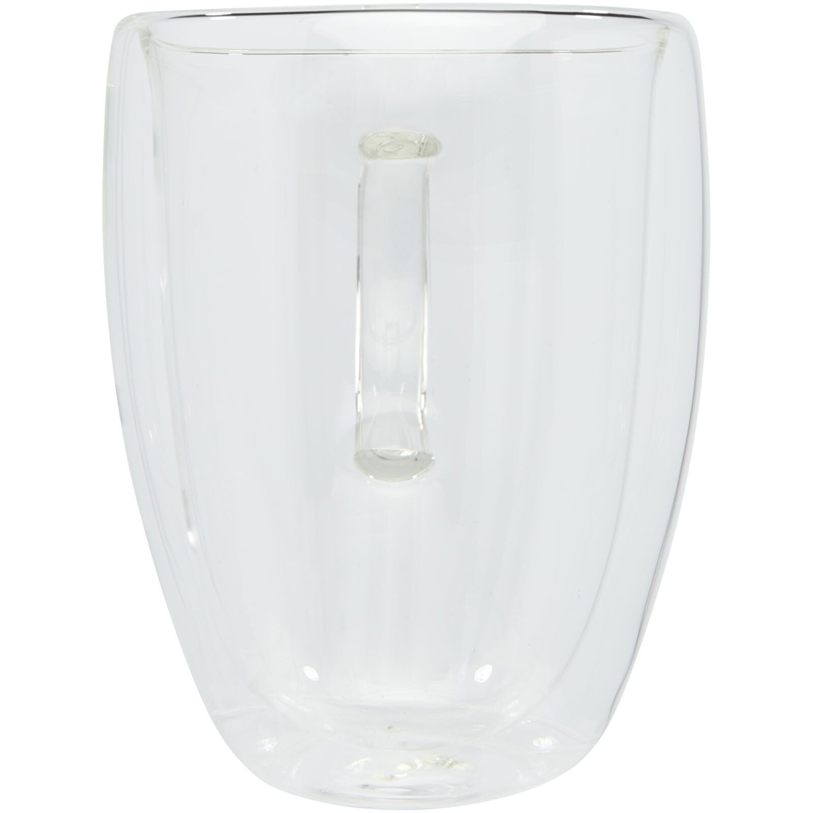 Manti 2-teiliger 350 ml doppelwandiger Glasbecher mit Bambusuntersetzer  - transparent -  natural-121
