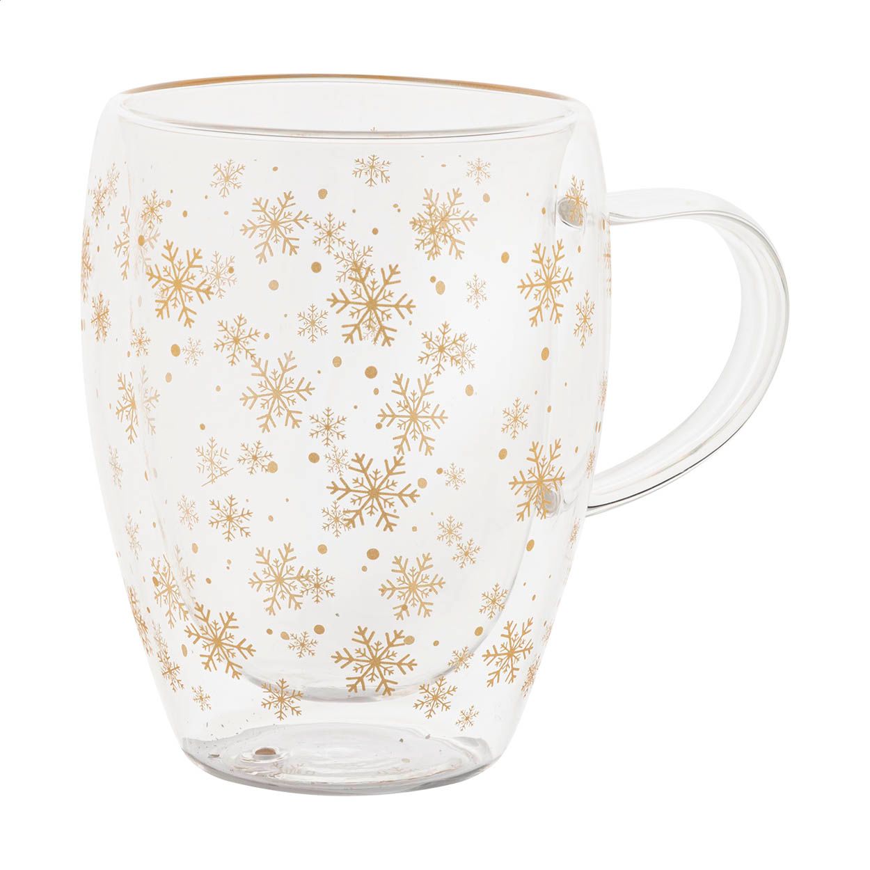 Snostro Weihnachts-Thermobecher aus Glas - transparent-441