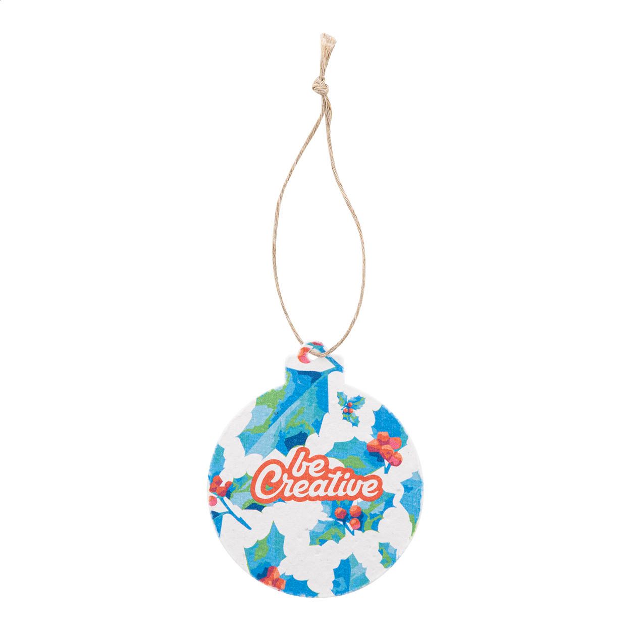 CreaJul Seed Weihnachtsbaumschmuck aus Saatgutpapier - Rund - natur-292