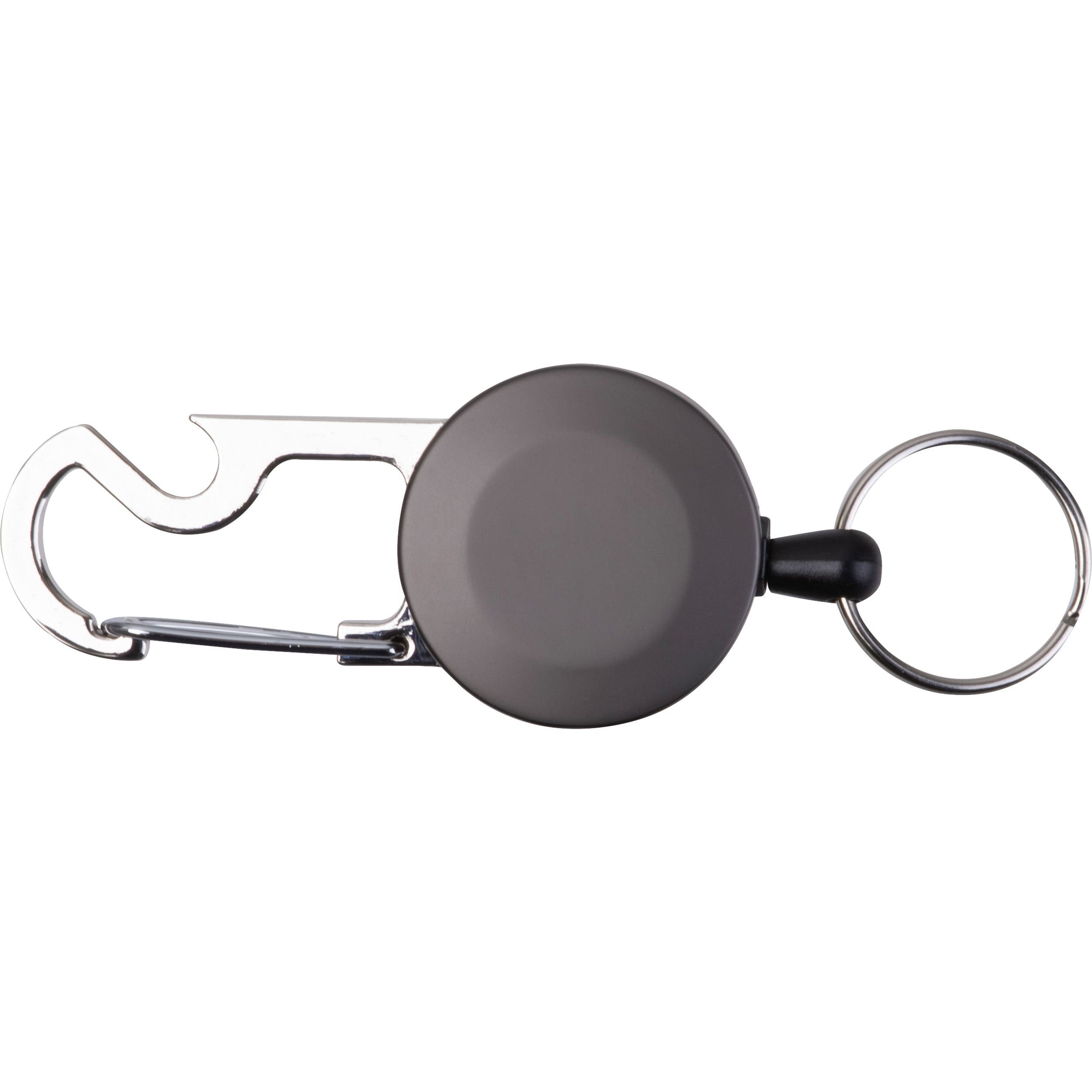 Ausziehbarer Schlüsselanhänger mit Karabiner aus Metall PEGGY - schwarz-188