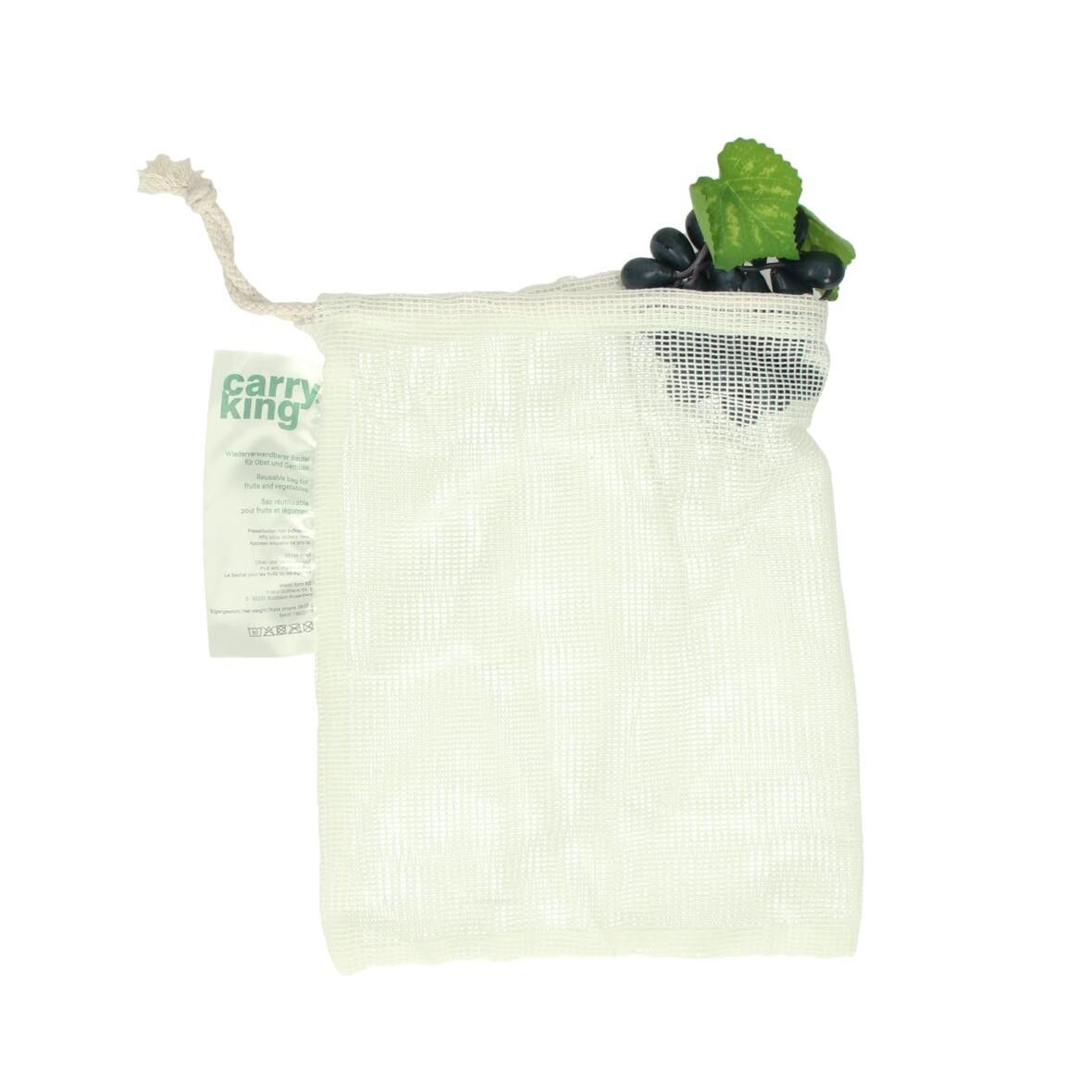 Obst- und Gemüsebeutel Cotton ECOCARE, small - natur-336