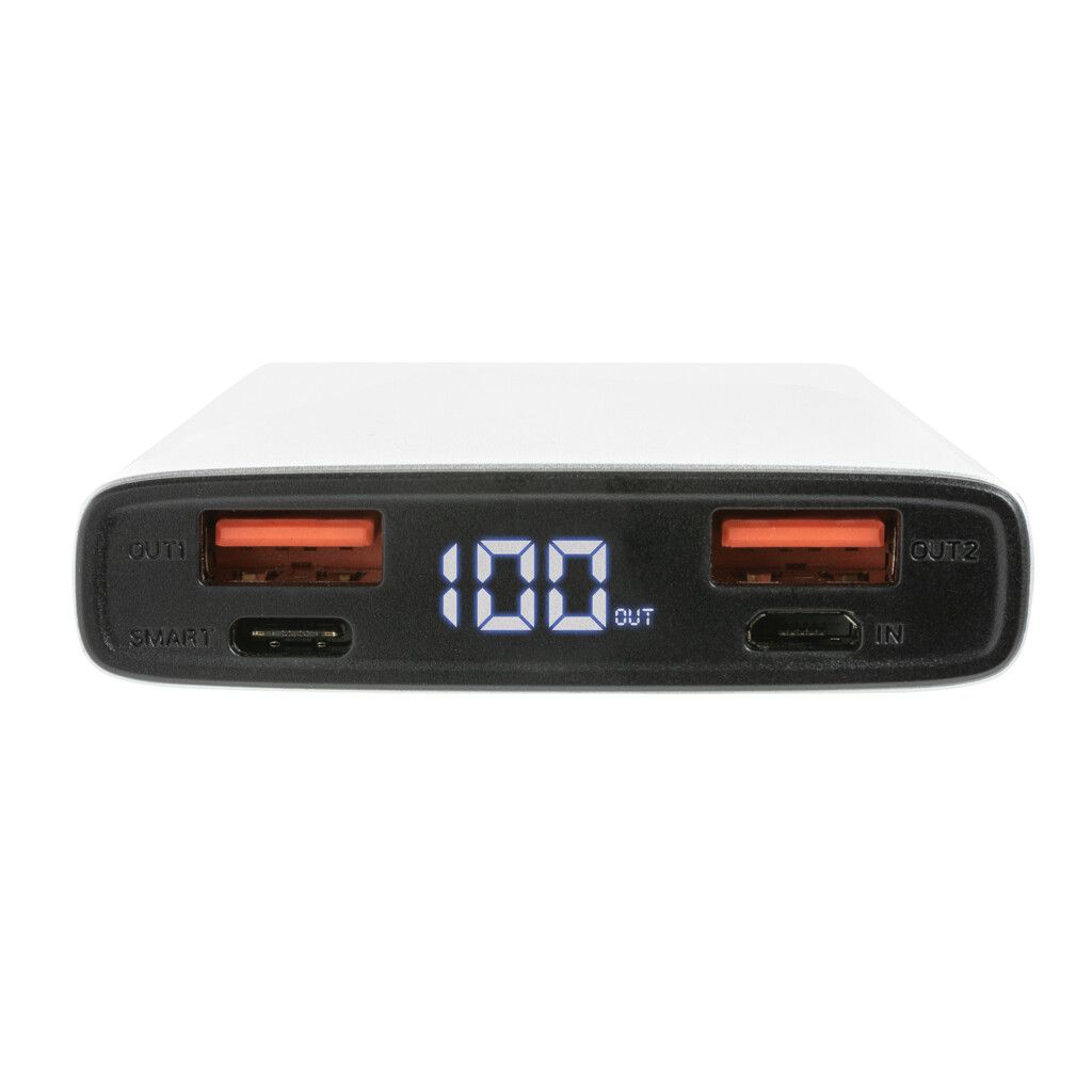 18W PD Powerbank mit 10.000 mAh aus Aluminium - silber-79