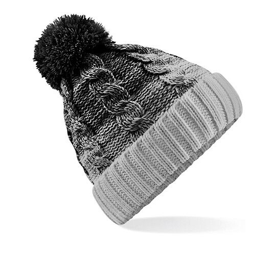 Ombré Beanie - black - light grey-554