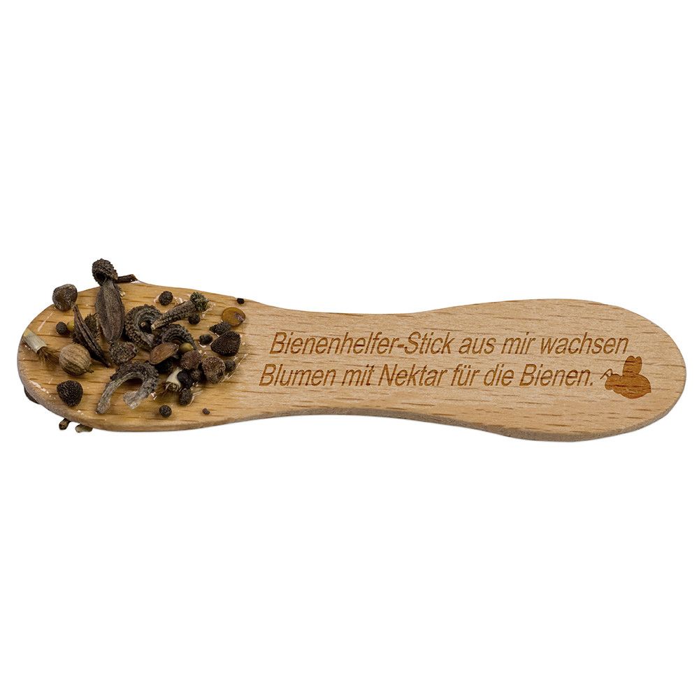 Bienenhelfer-Stick mit Samen - zusätzlich mit eigener Lasergravur-730