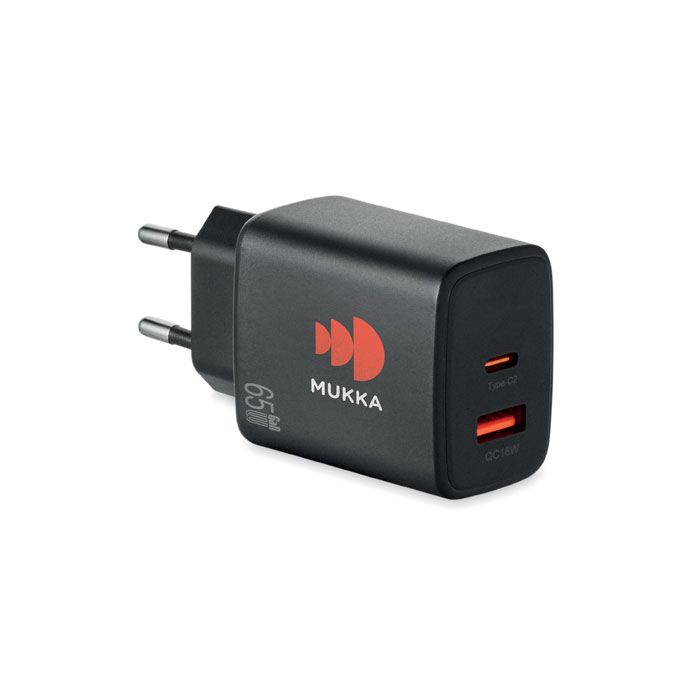 EU-2 poliger-Adapter/Ladegerät EXTEN - schwarz-457