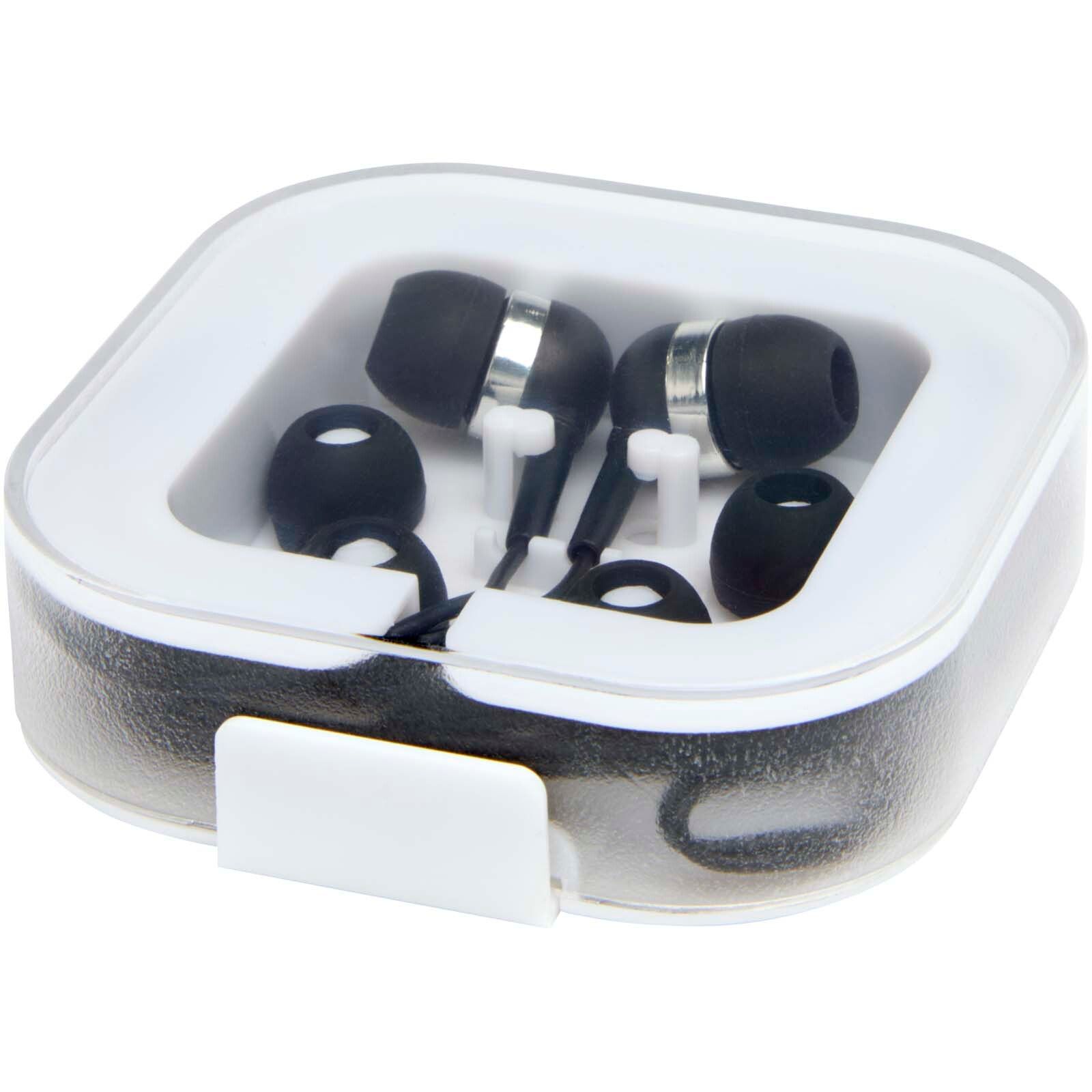 Baekdu kabelgebundenes Headset Typ-C mit Aufbewahrungsbox aus recyceltem Kunststoff - schwarz-376