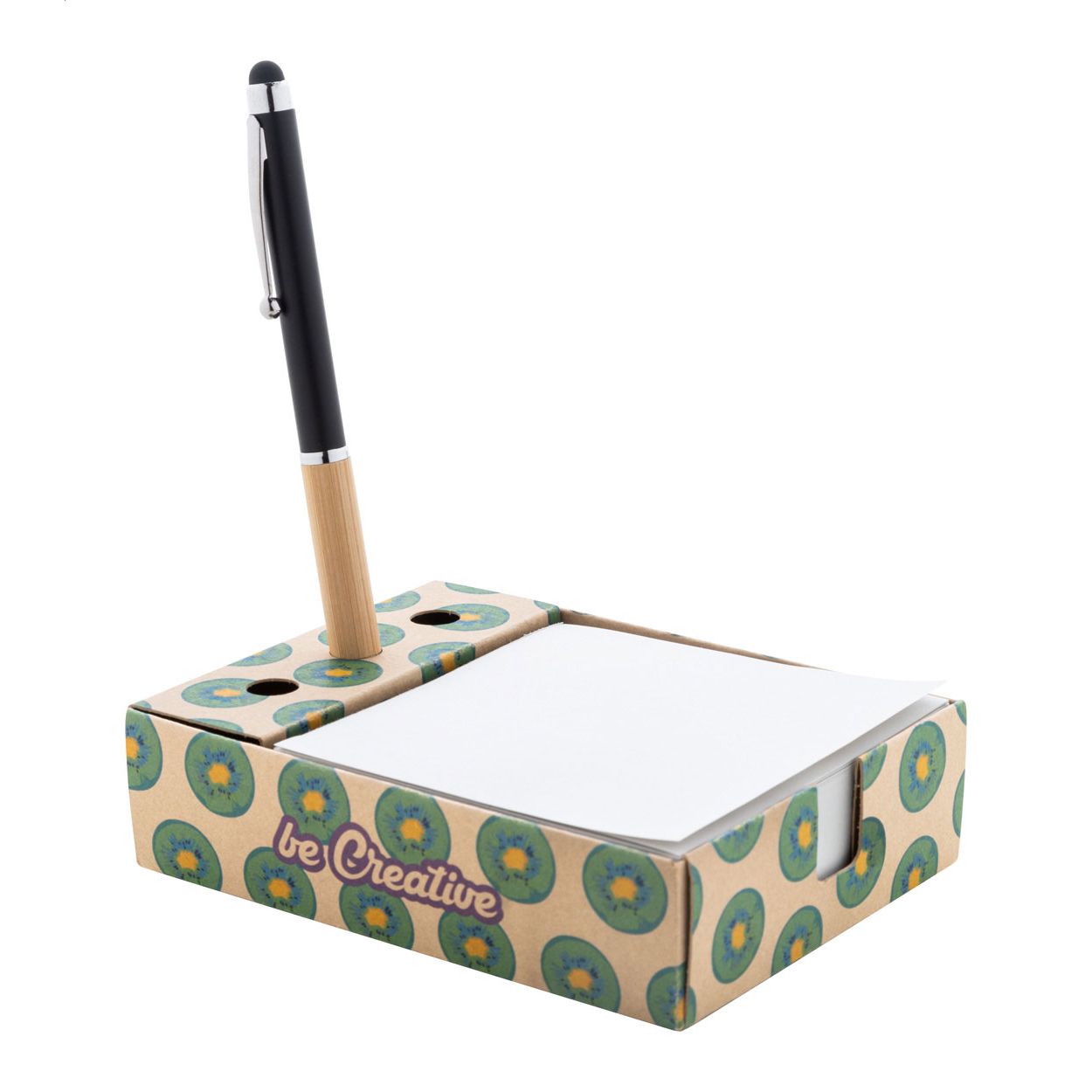 Nolty Eco Zettelspender mit Stiftehalter - natur-661