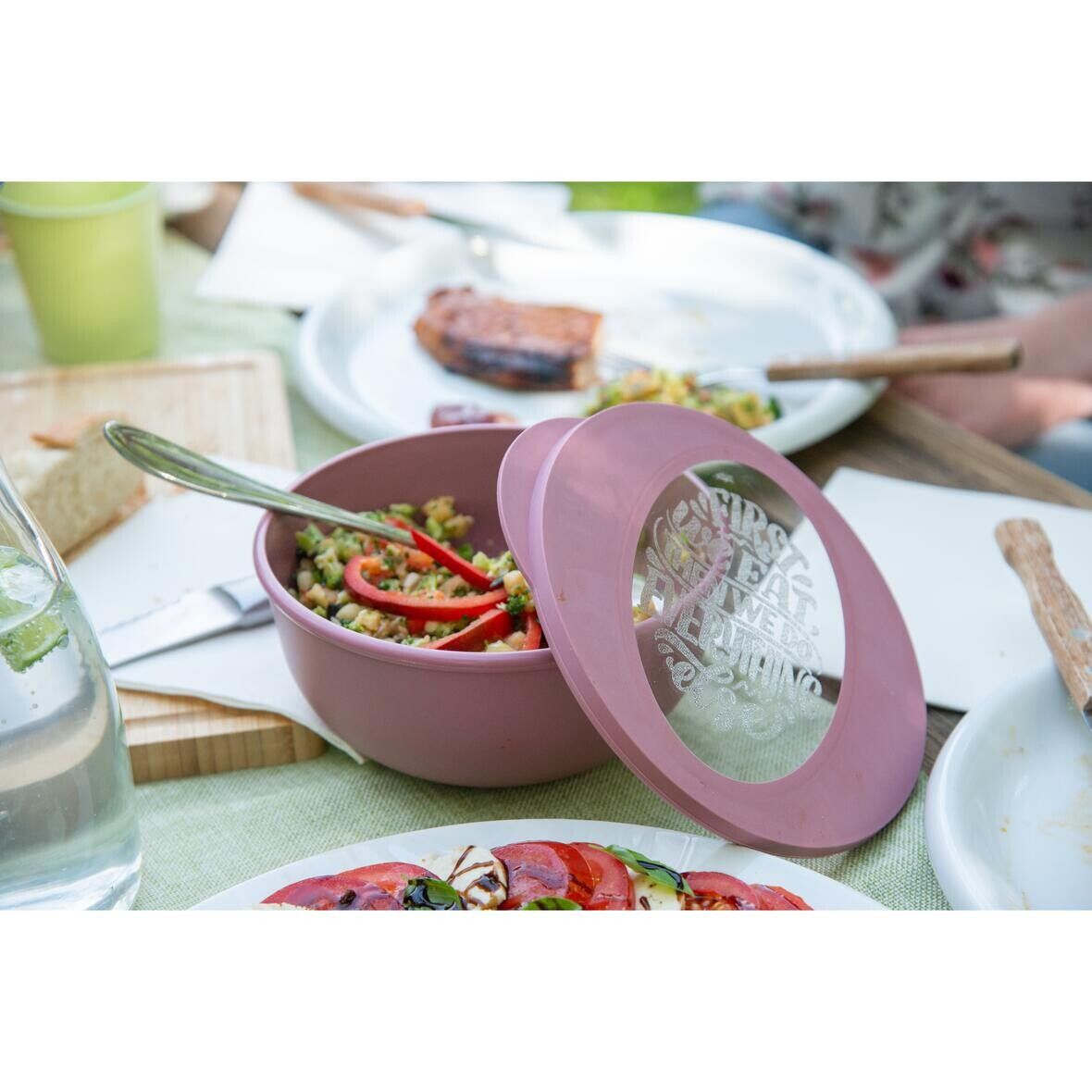 Food-Bowl ToGo, Deluxe, 1,0 l - behagliches blau - transparent-441