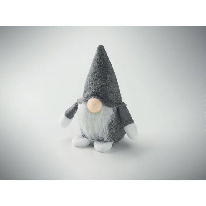 Dekorativer Filz-Wichtel FROSTY - grau-957