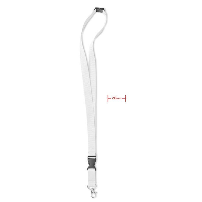 Lanyard mit Karabiner 20mm LANY - weiß-656