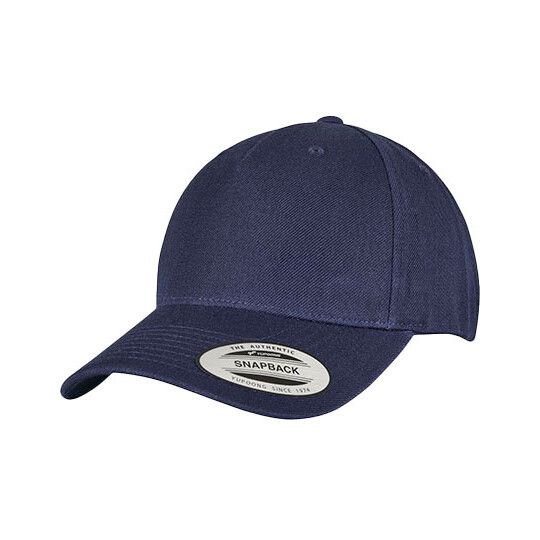 YP Classics 5-Panel Premium Curved Visor Snapback Cap - navy-804