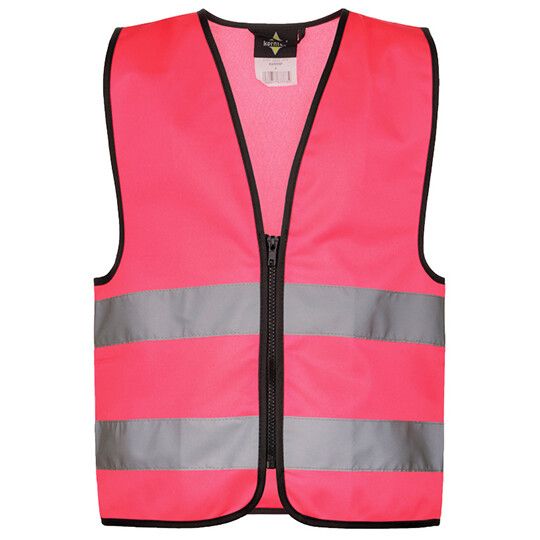 Kids´ Hi-Vis Safety Vest With Front Zipper Aalborg - neon pink-288
