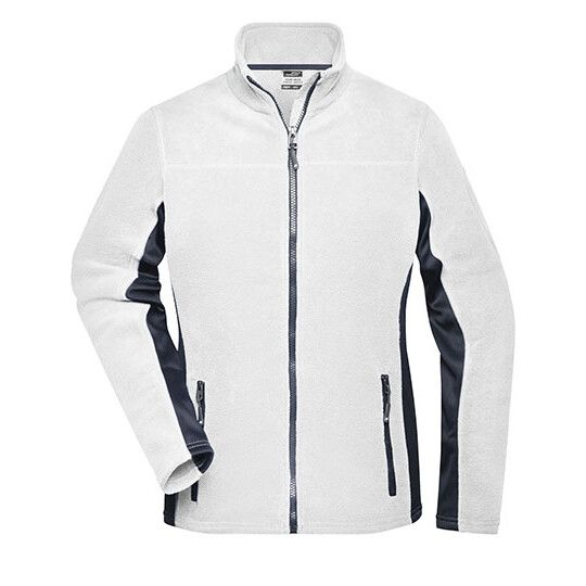 Ladies´ Workwear Fleece Jacket -STRONG- - white - carbon-739