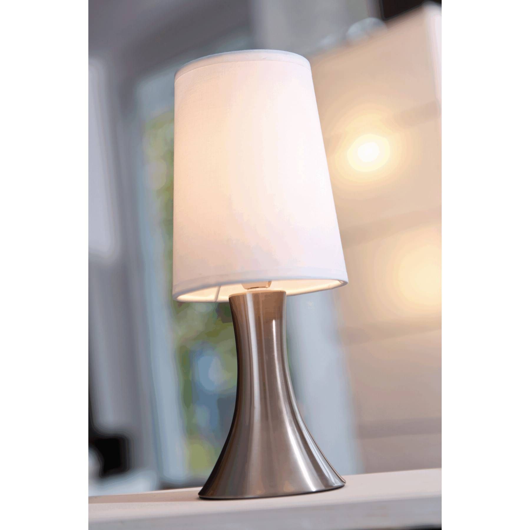 Tischlampe TOUCH ME - silber - weiß-888