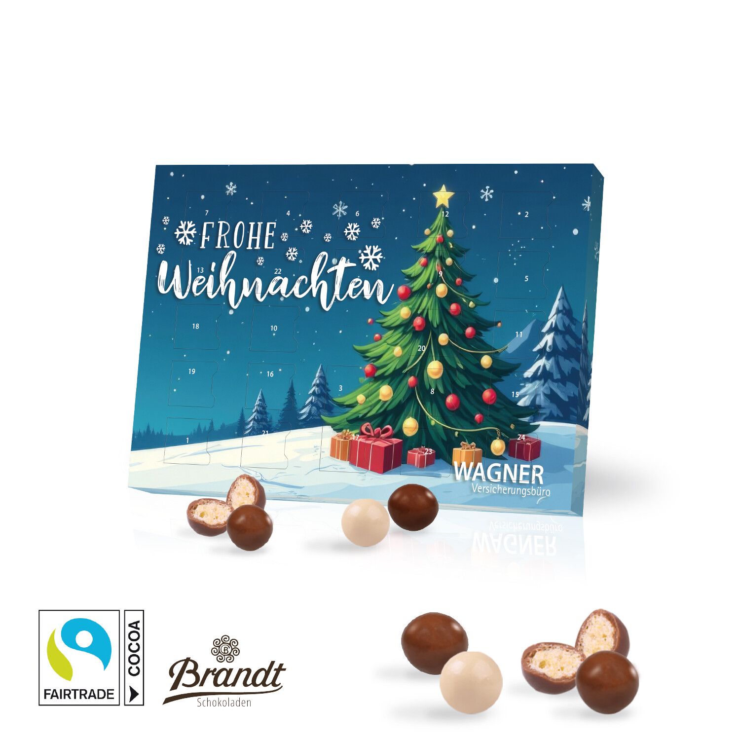 Tisch-Adventskalender mit Brandt Knusperkugeln-739