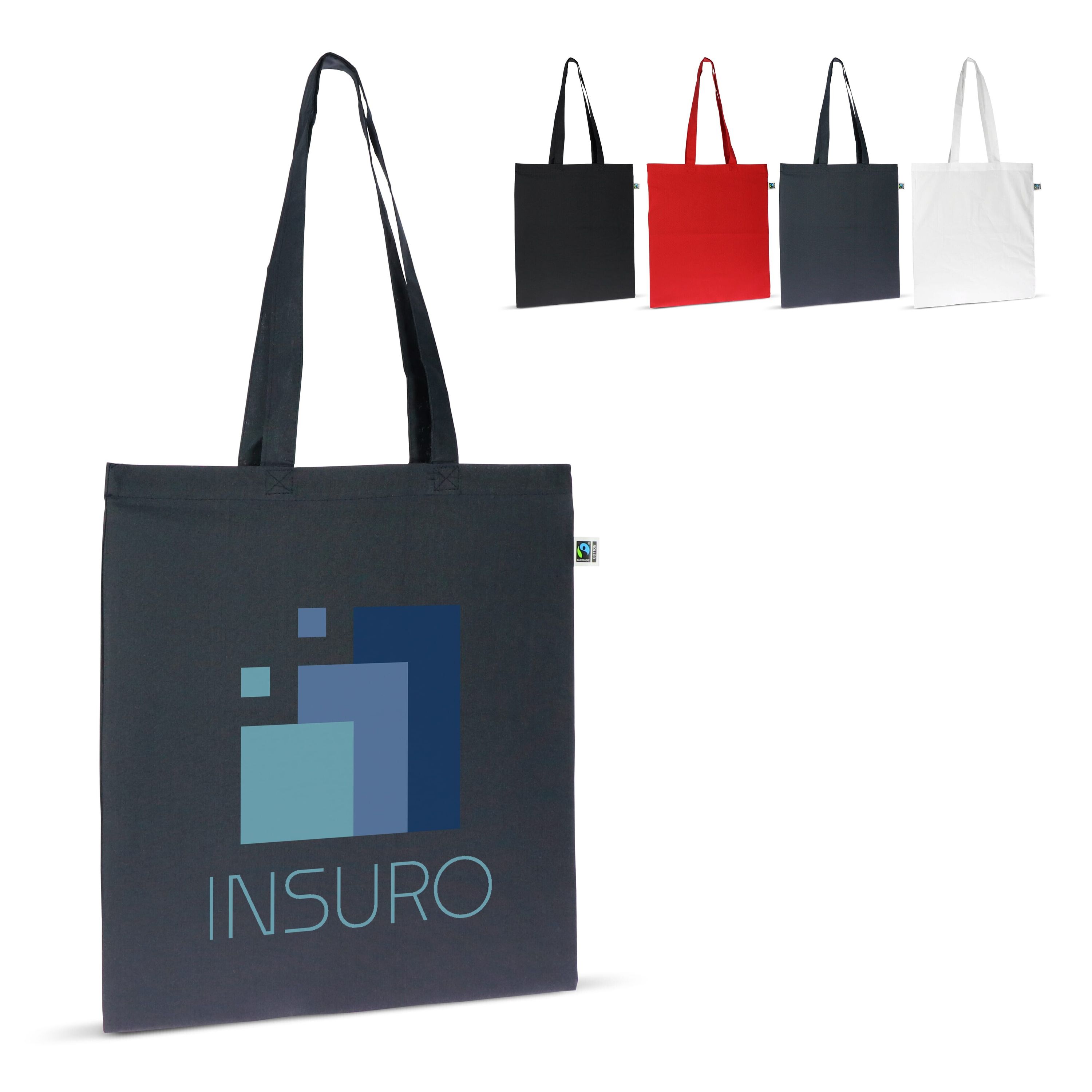 Tasche Fairtrade lang 140g 38x42 - weiss-502