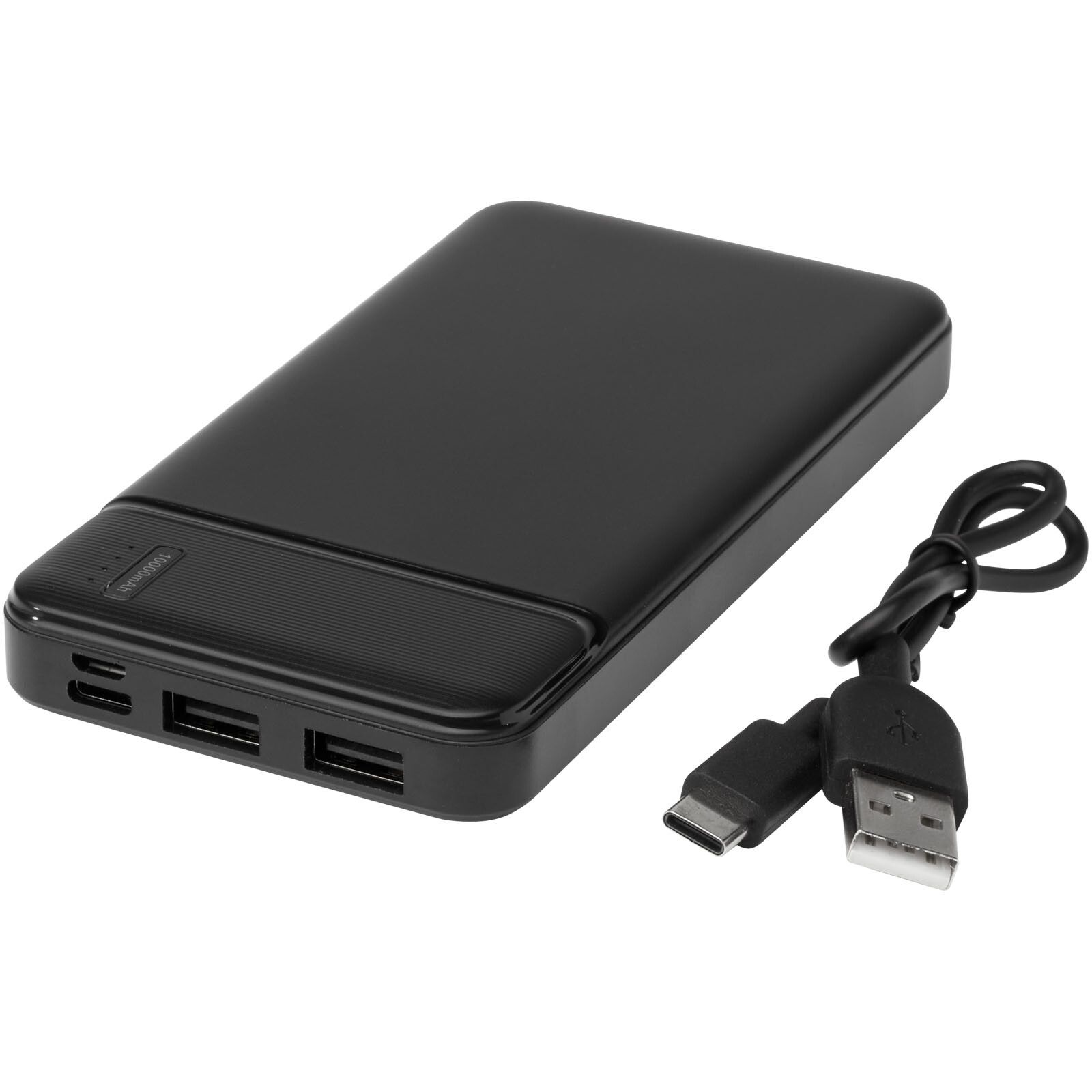 Loop 10.000 mAh Powerbank aus recyceltem Kunststoff - schwarz-423