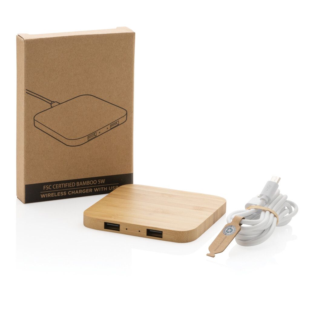 5W-Wireless-Charger aus Bambus mit USB - braun-483