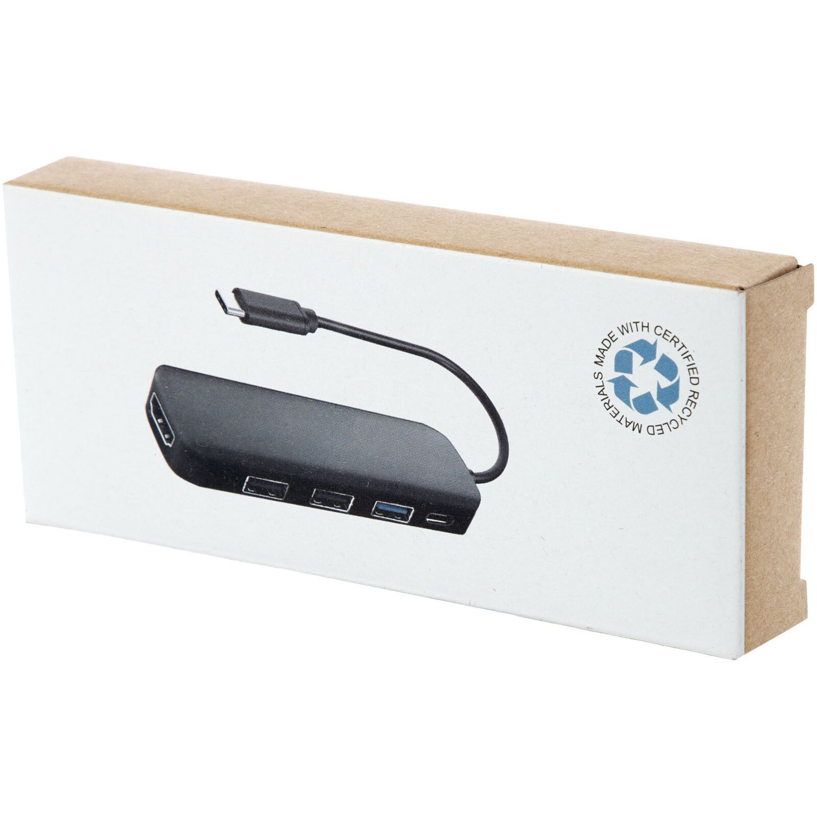 Loop Multimedia-Adapter aus recyceltem RCS Kunststoff USB 2.0-3.0 mit HDMI-Anschluss - schwarz-107