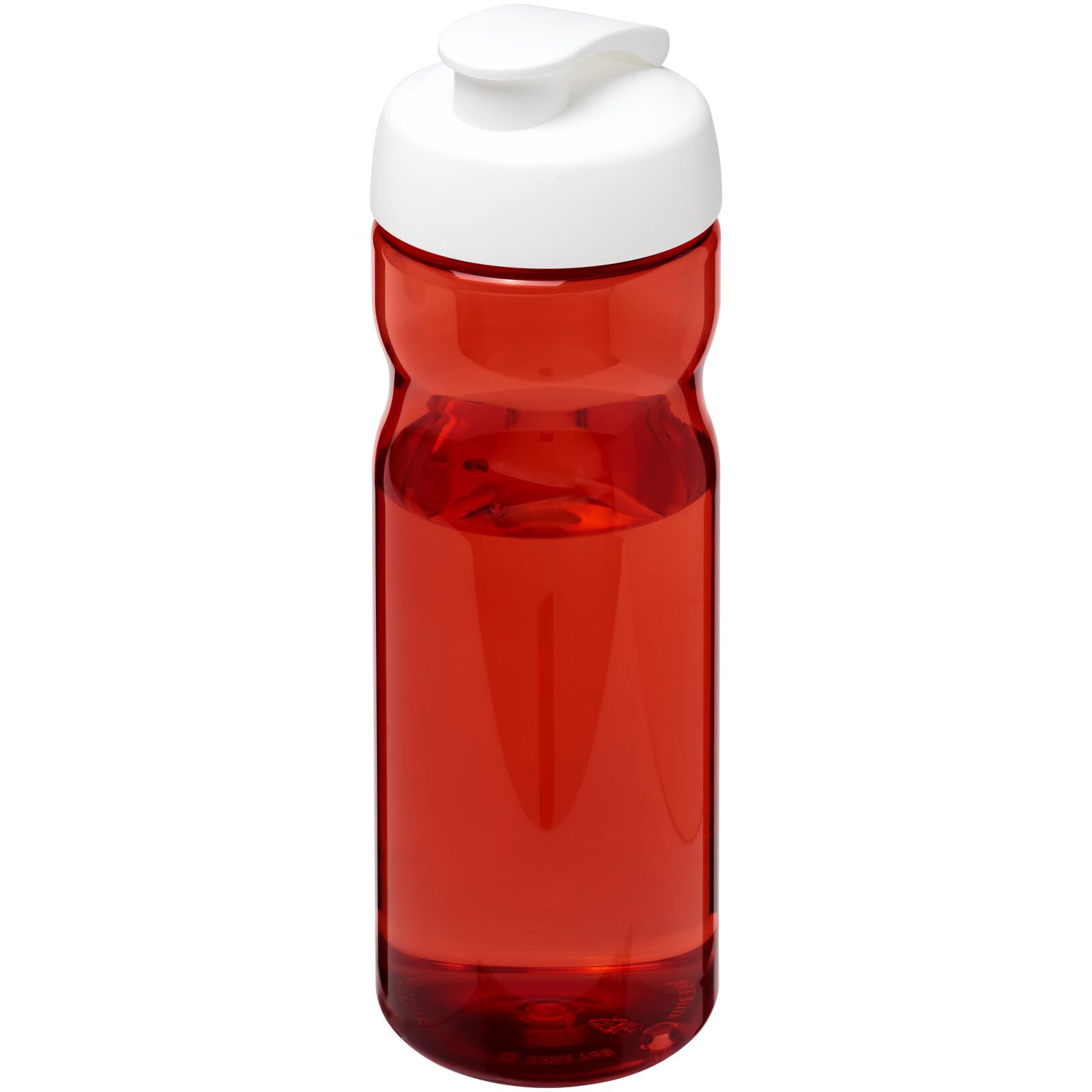 H2O Active Eco Base 650 ml Sportflasche mit Klappdeckel - rot -  weiss-620