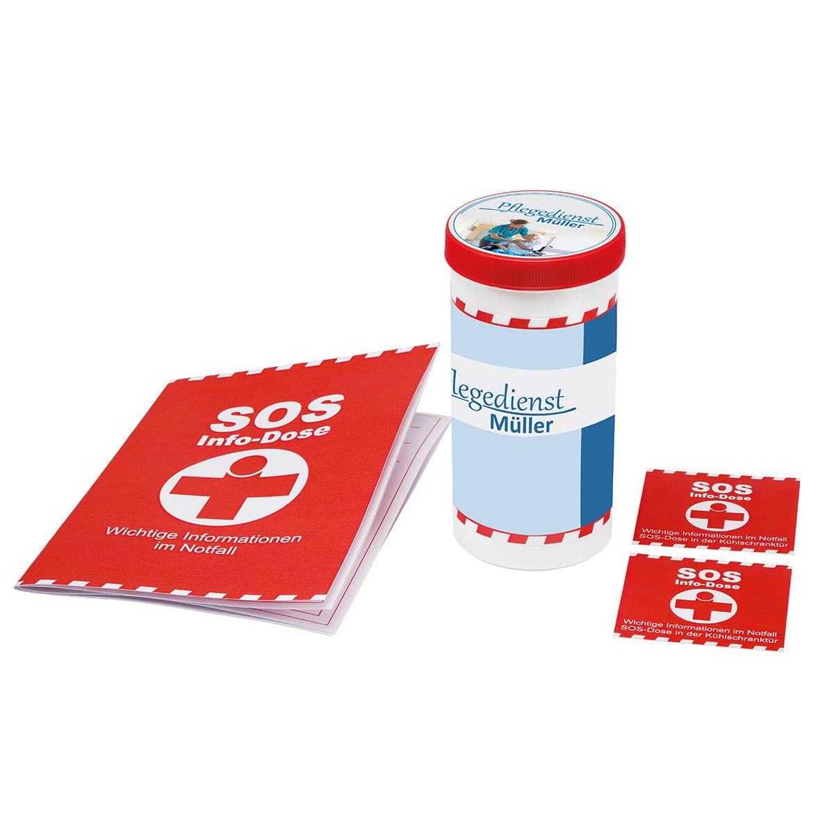 SOS-Info-Dose - weiß, rot-516